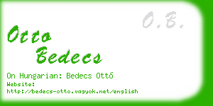 otto bedecs business card